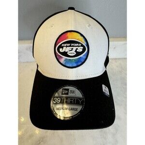 New York Jets New Era White/Black 2022 NFL Crucial Catch 39THIRTY Flex Hat M/L